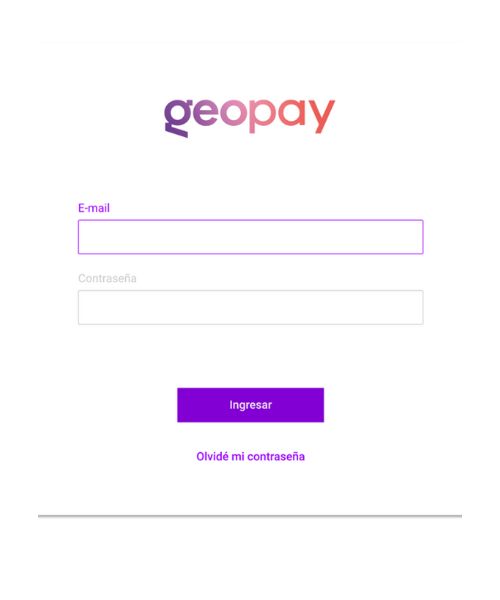 Login with merchant credentials